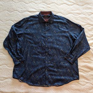 Patterned Dress Shirt 3XT/3XL Tall